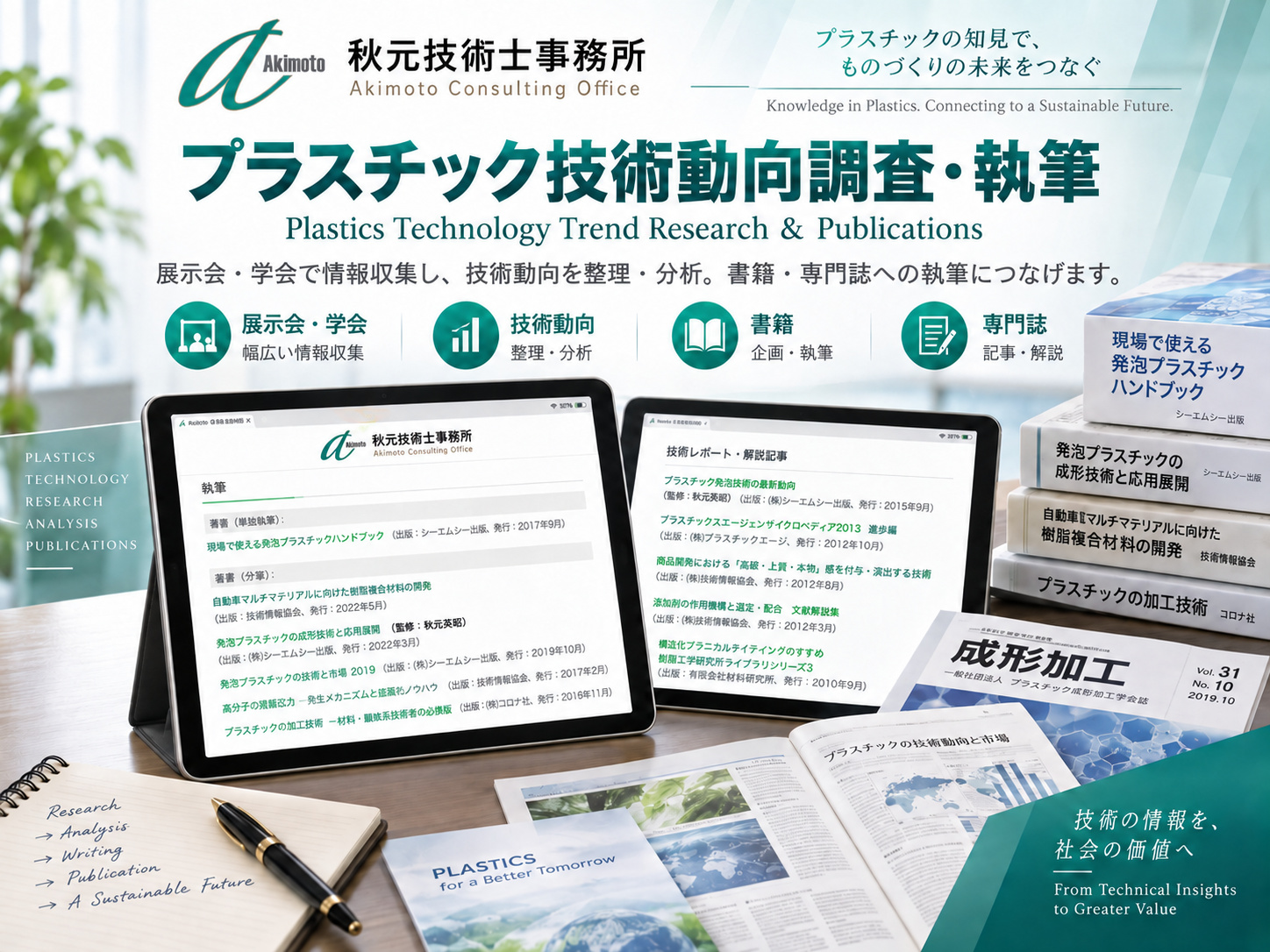 プラスチック技術動向調査・執筆